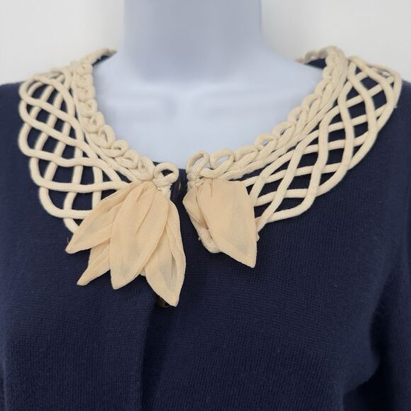 Anthropologie's Blooming Lattice Cardigan by field flower size M faculty - Picture 4 of 11